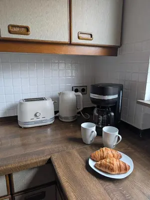 Küche/Küchenzeile in der Unterkunft Apartment am Kurpark