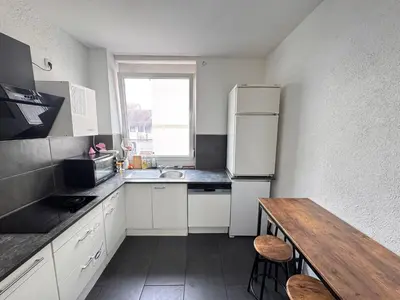 Küche/Küchenzeile in der Unterkunft Lise Zimmer Zentral Bequem