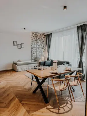 Ein Sitzbereich in der Unterkunft Exclusive penthouse apartment 5 with balcony & parking
