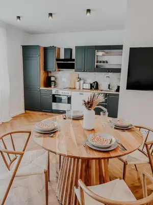 Küche/Küchenzeile in der Unterkunft modernes Apartment 2 in Viernheim