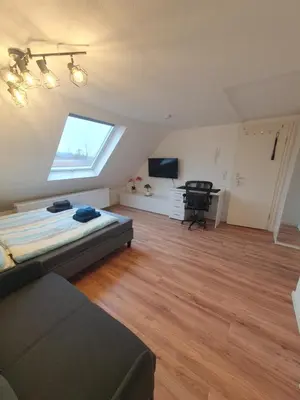 TV/Unterhaltungsangebot in der Unterkunft Gemütliche zentrale 1Zimmer-DG-Wohnung in Mühlacker