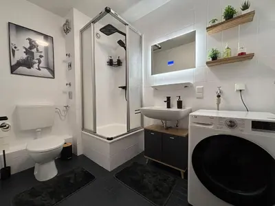 Ein Badezimmer in der Unterkunft Ferienwohnung - gemütliches Heim Li-Apartments