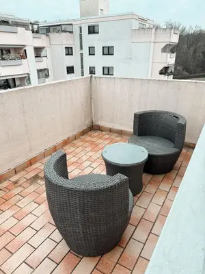Ein Sitzbereich in der Unterkunft Ferienwohnung - gemütliches Heim Li-Apartments