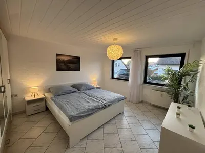 Ein Bett oder Betten in einem Zimmer der Unterkunft Cozy & Modern Apt. Between Karlsruhe & Pforzheim