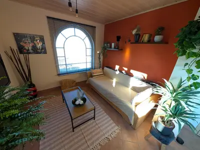 Ein Sitzbereich in der Unterkunft Appartement Sonnenschein