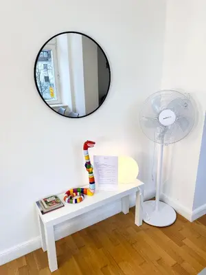 Grundriss der Unterkunft BELLA - Business&Family Ap 9, 100m zum Konzerteingang Schloß, Parkplatz, SmartTV, Netflix, Waschmaschine, 24h Checkin, 35qm