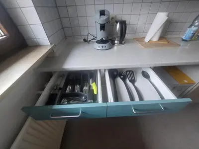 Küche/Küchenzeile in der Unterkunft KiRoom Eberstadt 4