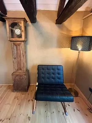 Ein Sitzbereich in der Unterkunft 1780 Half-Timbered House At Palatinate Forest