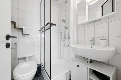 Ein Badezimmer in der Unterkunft F&D Studio Apartment mit Parkplatz