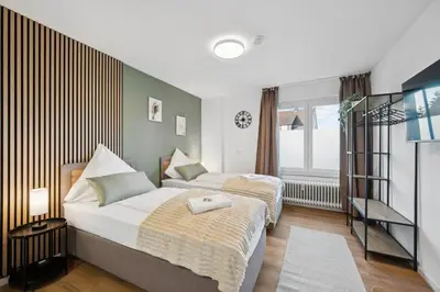 Ein Bett oder Betten in einem Zimmer der Unterkunft F&D Studio Apartment mit Parkplatz
