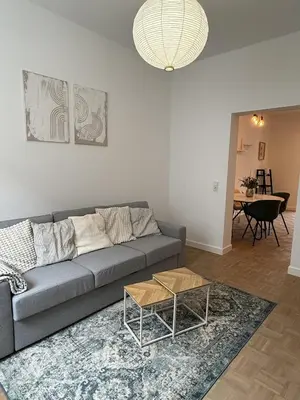 Ein Sitzbereich in der Unterkunft Cozy City Apartment - Quiet Area