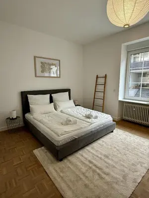 Ein Bett oder Betten in einem Zimmer der Unterkunft Cozy City Apartment - Quiet Area