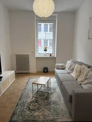 Ein Sitzbereich in der Unterkunft Cozy City Apartment - Quiet Area