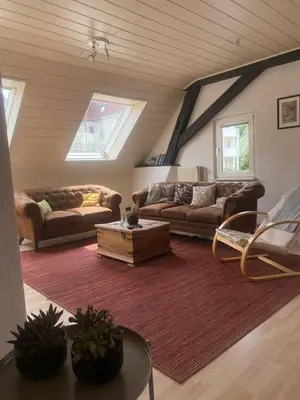 Ein Sitzbereich in der Unterkunft Ferienwohnung Schalander