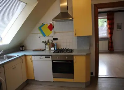 Küche/Küchenzeile in der Unterkunft Ferienwohnung Schalander
