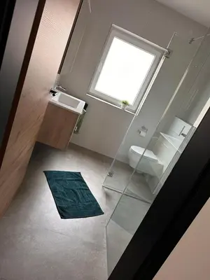 Ein Badezimmer in der Unterkunft Ferienwohnung am Wald