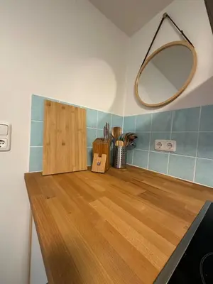 Küche/Küchenzeile in der Unterkunft Hexenruhe - Stylish, garden studio in Dietzenbach