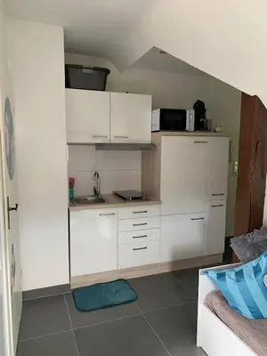 Küche/Küchenzeile in der Unterkunft Apartment Schnuckeliges Studio