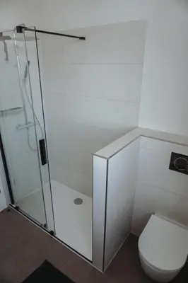 Ein Badezimmer in der Unterkunft FeWo Kibo Kupferberg