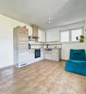 Küche/Küchenzeile in der Unterkunft Ferienwohnung