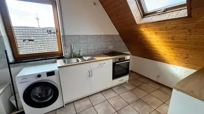 Küche/Küchenzeile in der Unterkunft Neuhofen Apartments
