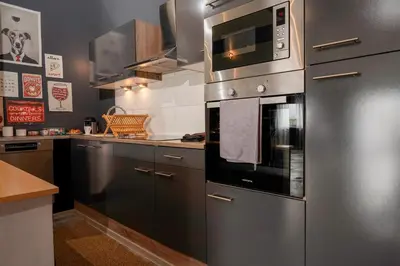 Küche/Küchenzeile in der Unterkunft Wohnkultur - Industrial Loft Schwetzingen