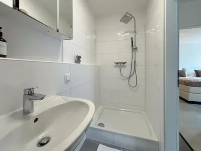 Ein Badezimmer in der Unterkunft Wohnkultur - Designapartment Mannheim