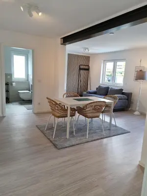Ein Sitzbereich in der Unterkunft Ferienwohnung BellaPfalz