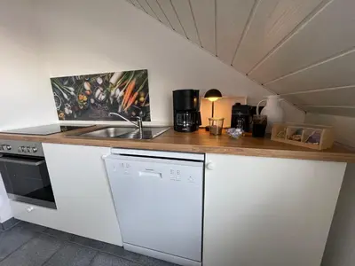 Küche/Küchenzeile in der Unterkunft Altrhein Hideaway