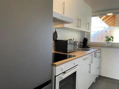 Küche/Küchenzeile in der Unterkunft Wohnung 4 Eppertshausen