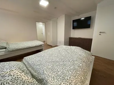 Ein Bett oder Betten in einem Zimmer der Unterkunft Wohnung Worms