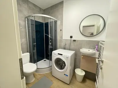 Ein Badezimmer in der Unterkunft Wohnung Worms