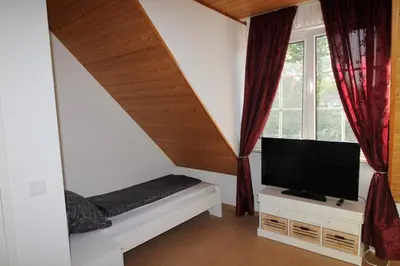 TV/Unterhaltungsangebot in der Unterkunft Wohnung Reinheim