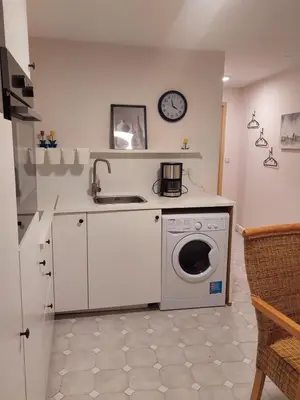 Küche/Küchenzeile in der Unterkunft Ferienwohnung Kastanienbaum - ruhige und zentrale Lage in Altstadt