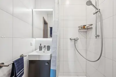 Ein Badezimmer in der Unterkunft Business Apartment Lorsch WLAN & Parkplatz