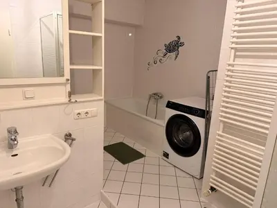 Ein Badezimmer in der Unterkunft Monteur Darius