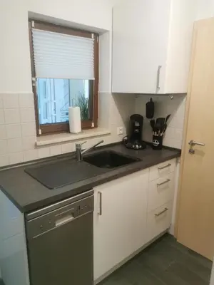 Küche/Küchenzeile in der Unterkunft Ferienwohnung Im Auricher Tal