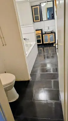Ein Badezimmer in der Unterkunft Monteurzimmer Nähe Pforzheim