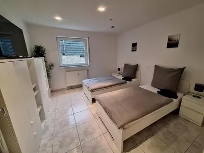 Ein Sitzbereich in der Unterkunft bookandstay24 Reinheim bei Darmstadt, Frankfurt, Rhein-Main-Gebiet