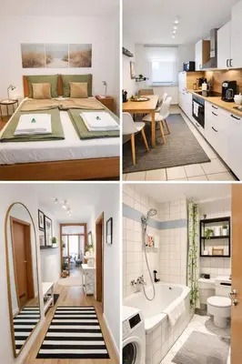 Küche/Küchenzeile in der Unterkunft Stilvolle Residenz am LU Mitte