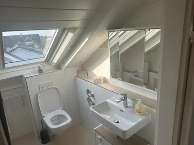 Ein Badezimmer in der Unterkunft Tinas Ferienwohnung Bietigheim Baden