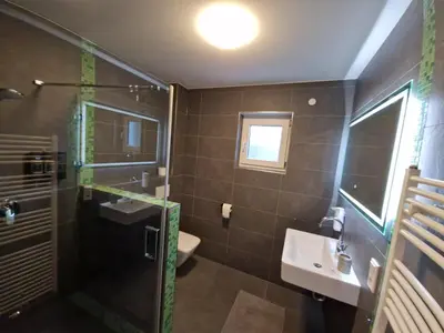 Ein Badezimmer in der Unterkunft Modernes Studio im Geo-Naturpark Bergstrasse-Odenwald
