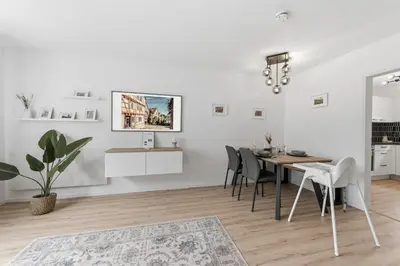 Küche/Küchenzeile in der Unterkunft Stilvolle Ferienwohnung im historischen Zentrum für 6 Personen und Parkplatz