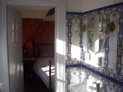 Ein Bett oder Betten in einem Zimmer der Unterkunft Roter Löwe
