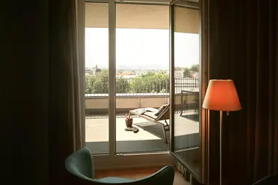 Ein Balkon oder eine Terrasse in der Unterkunft Maximilians Boutique-Hotel Landau
