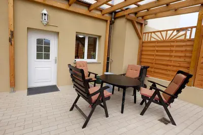 Ein Balkon oder eine Terrasse in der Unterkunft Haus am Asang