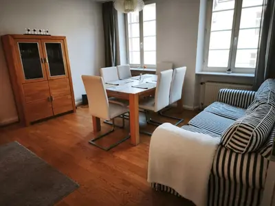 Ein Sitzbereich in der Unterkunft Im Herzen der Altstadt
