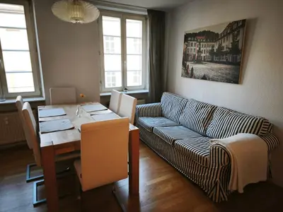 Ein Sitzbereich in der Unterkunft Im Herzen der Altstadt