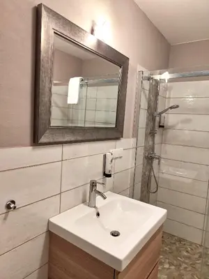 Ein Badezimmer in der Unterkunft Hofgarten Rosa