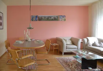 Ein Sitzbereich in der Unterkunft Ferienwohnung Unter dem Schwalbennest